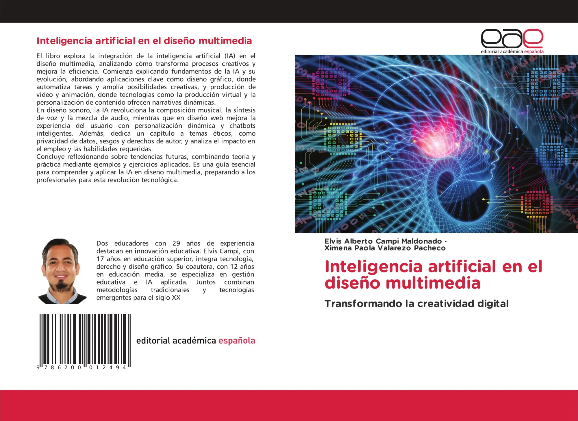 Cover: 9786200012494 | Inteligencia artificial en el diseño multimedia | Maldonado (u. a.)