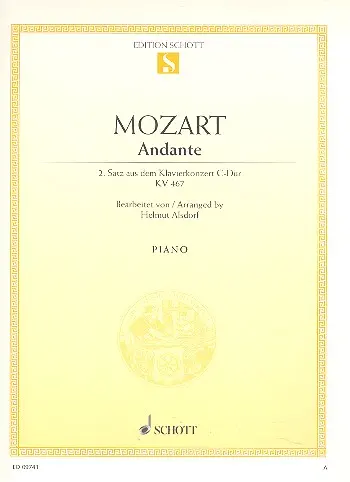 Cover: 9790001092494 | Andante | Wolfgang Amadeus Mozart | Buch | 4 S. | Deutsch | 1986