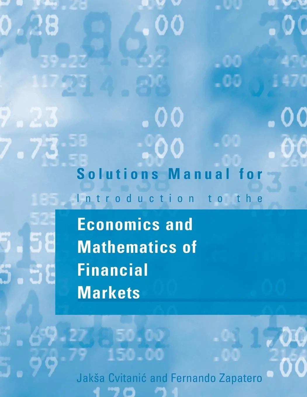 Cover: 9780262532594 | Solutions Manual for Introduction to the Economics and Mathematics...