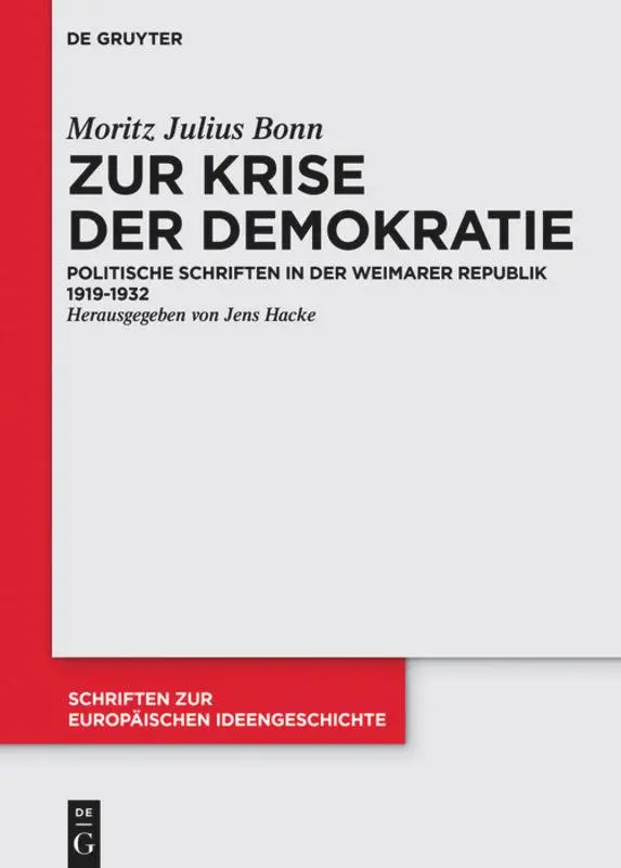 Cover: 9783050062594 | Zur Krise der Demokratie | Moritz Julius Bonn | Buch | VIII | Deutsch