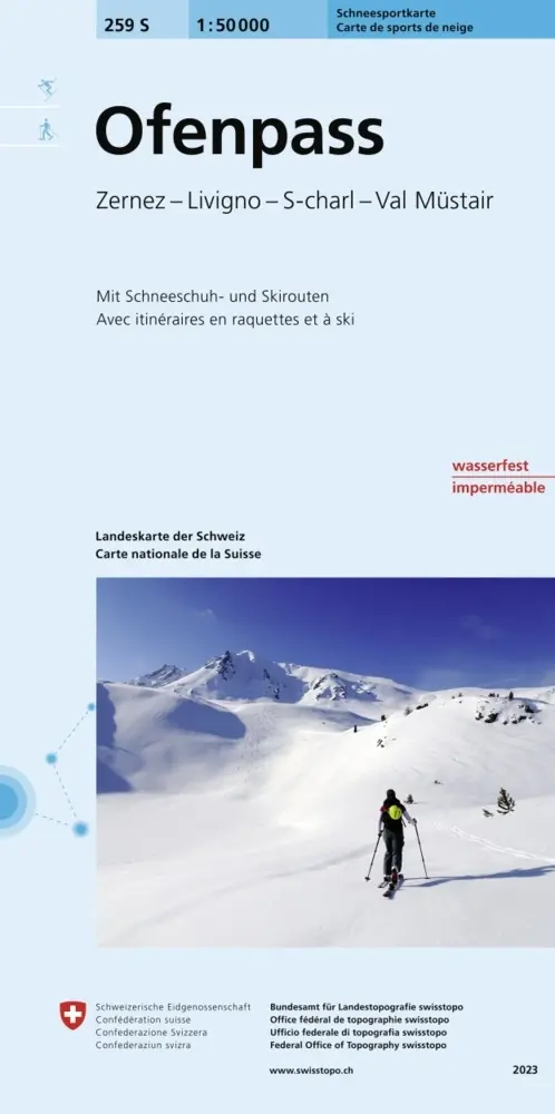 Cover: 9783302202594 | 259S Ofenpass Schneesportkarte | swisstopo | (Land-)Karte | Gefalzt