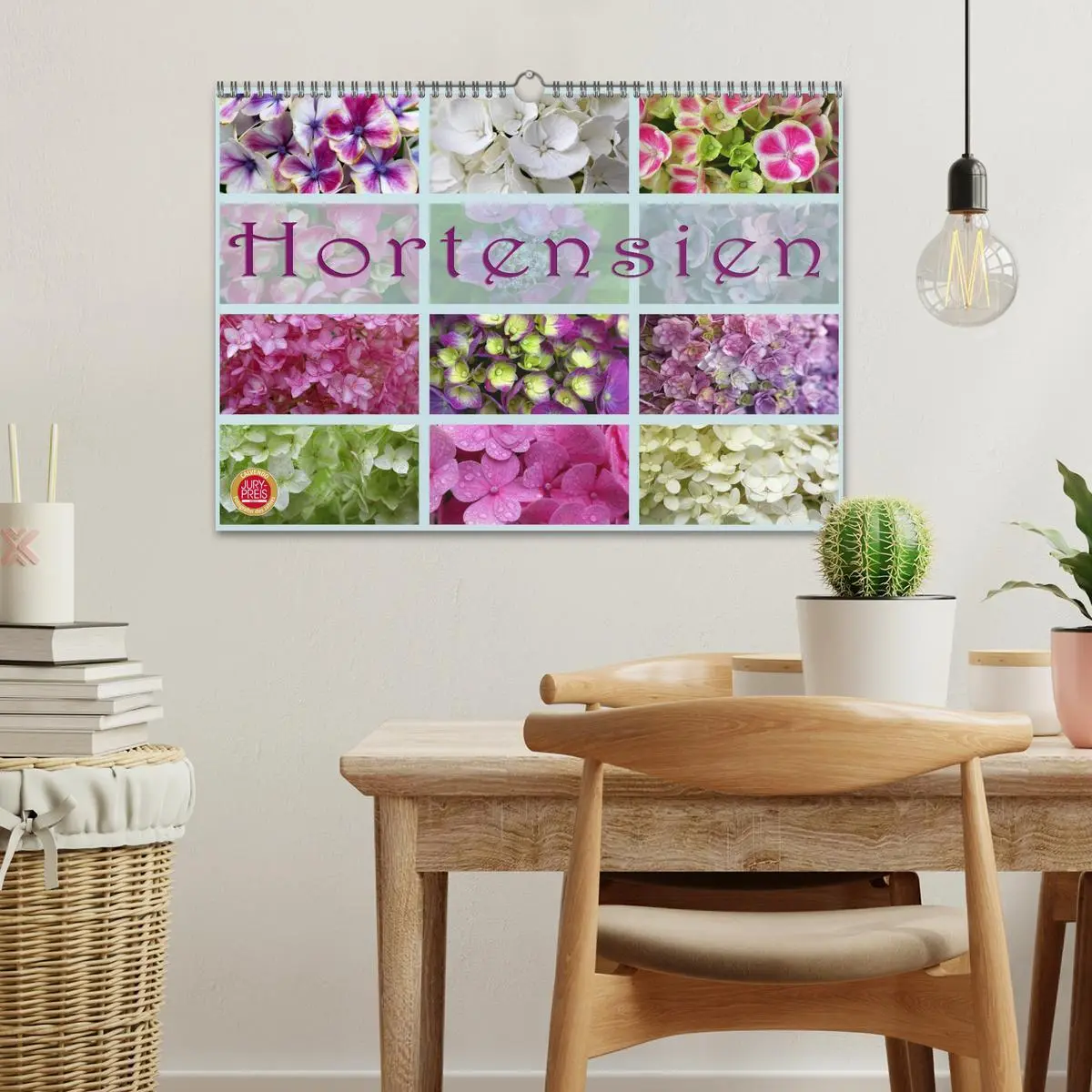 Bild: 9783516142594 | Hortensien / Geburtstagskalender (Wandkalender 2026 DIN A3 quer),...