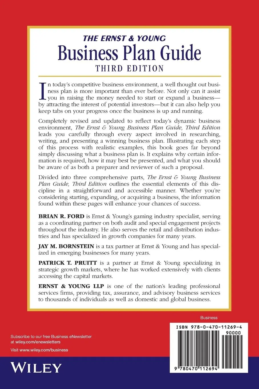 Rückseite: 9780470112694 | The Ernst &amp; Young Business Plan Guide | Brian R Ford (u. a.) | Buch
