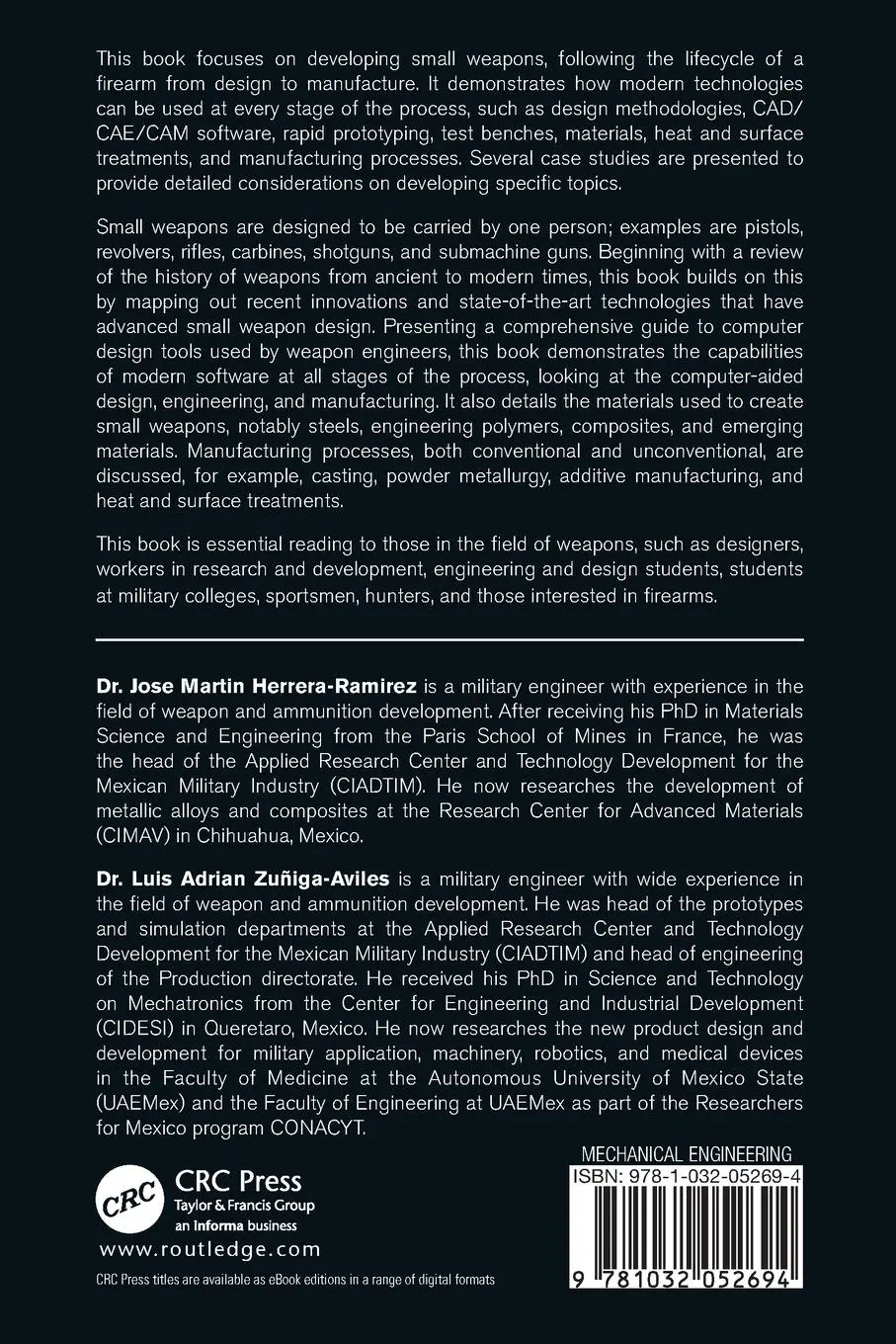 Rückseite: 9781032052694 | Designing Small Weapons | Jose Herrera-Ramirez (u. a.) | Taschenbuch
