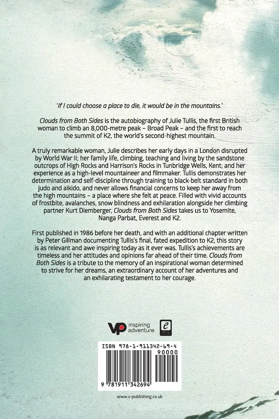 Rückseite: 9781911342694 | Clouds from Both Sides | Julie Tullis | Taschenbuch | Englisch | 2017