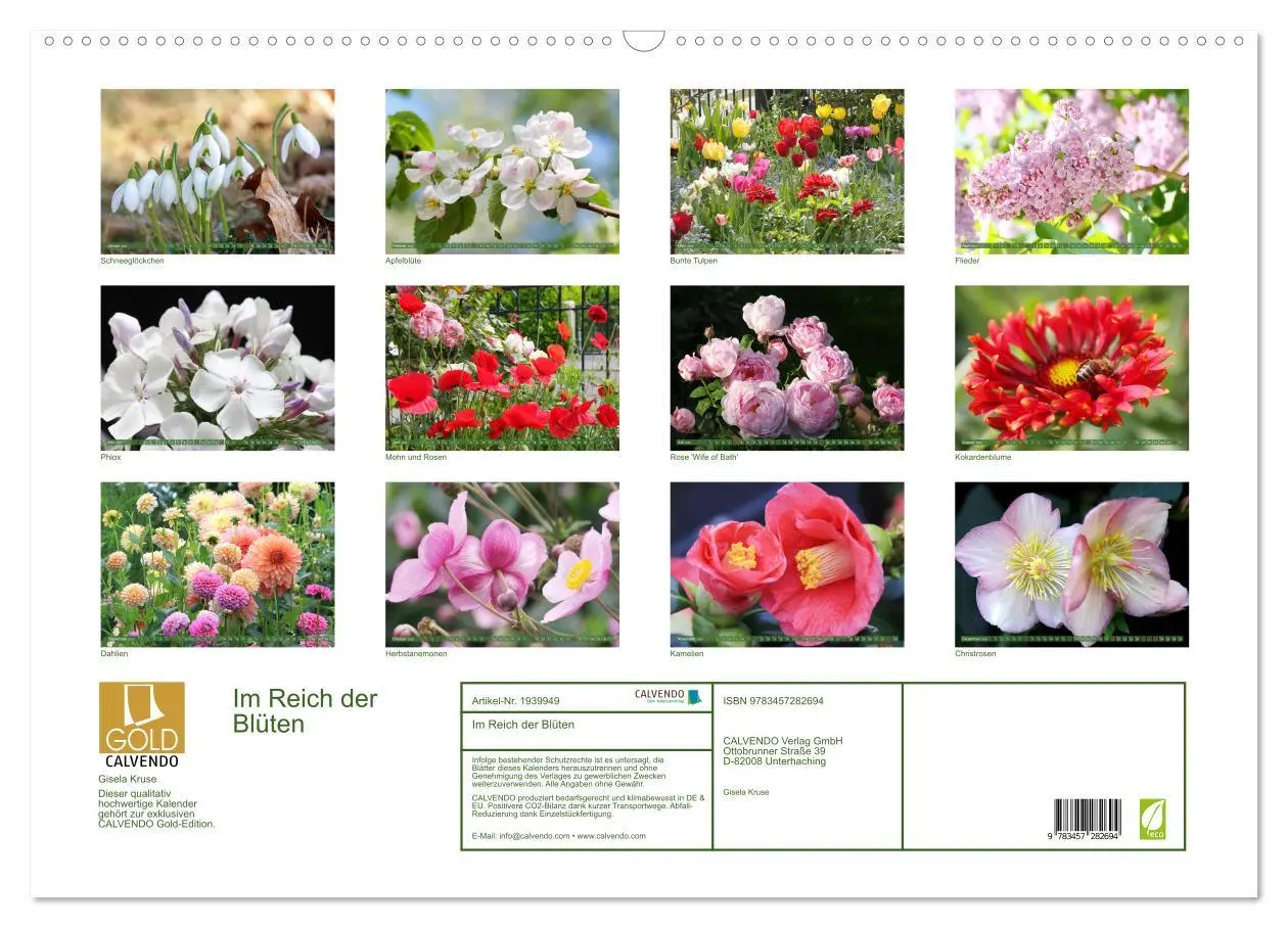 Bild: 9783457282694 | Im Reich der Blüten (Wandkalender 2026 DIN A2 quer), CALVENDO...