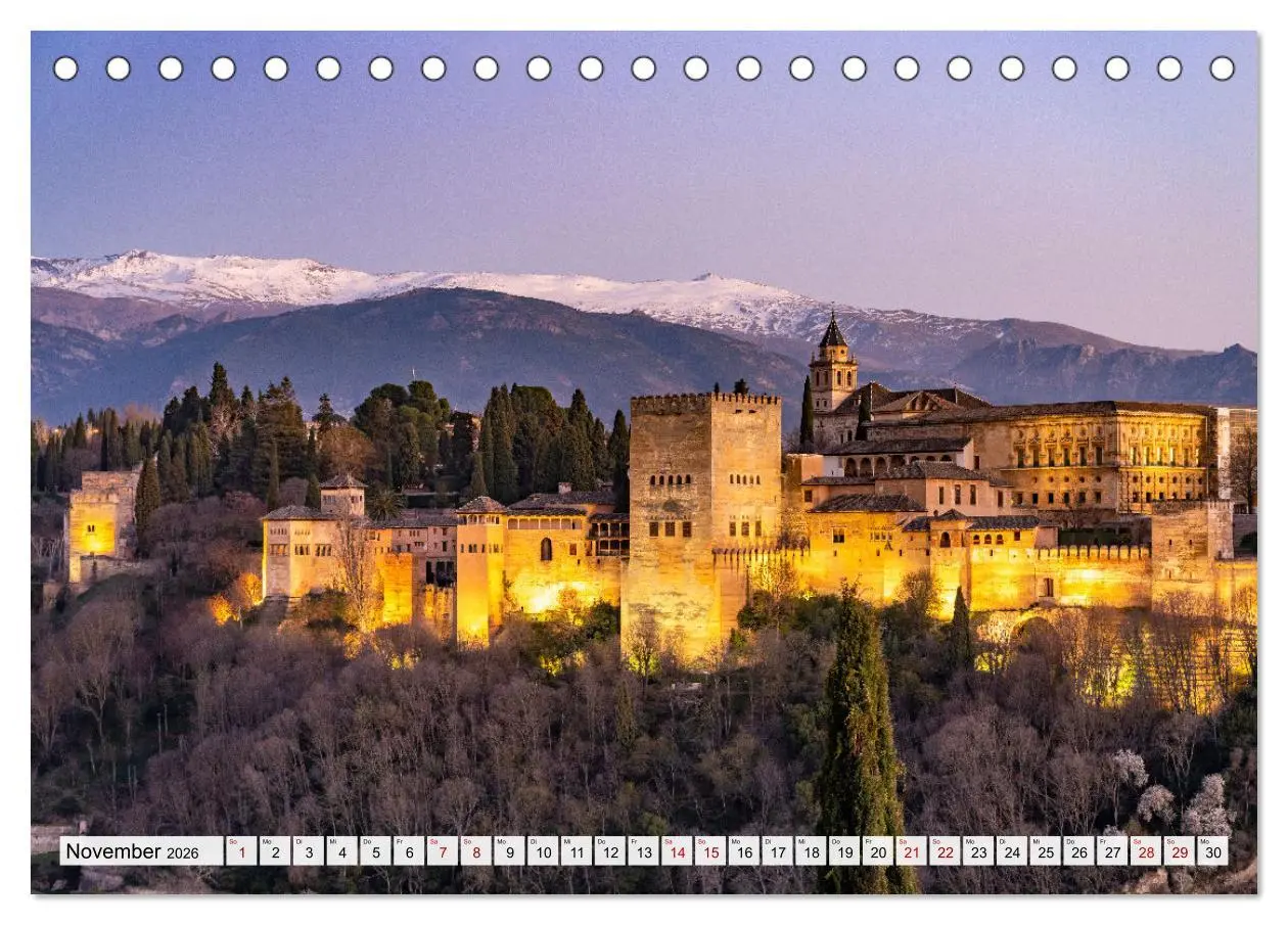 Bild: 9783457592694 | Andalusien - Granada (Tischkalender 2026 DIN A5 quer), CALVENDO...