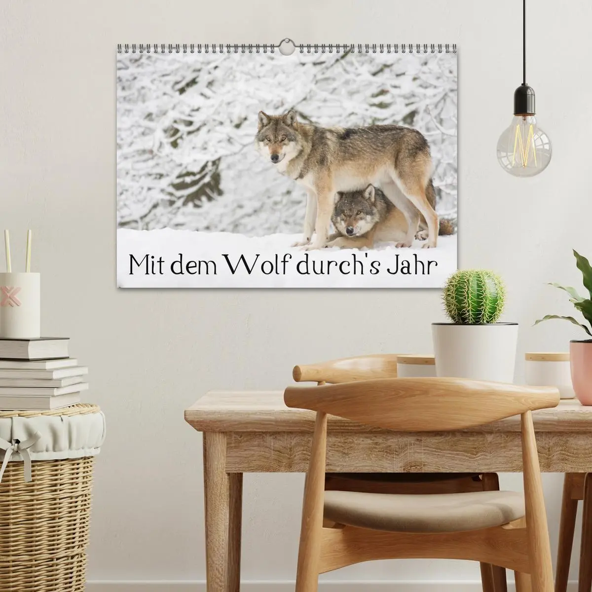 Bild: 9783457972694 | Mit dem Wolf durch's Jahr (Wandkalender 2026 DIN A3 quer), CALVENDO...