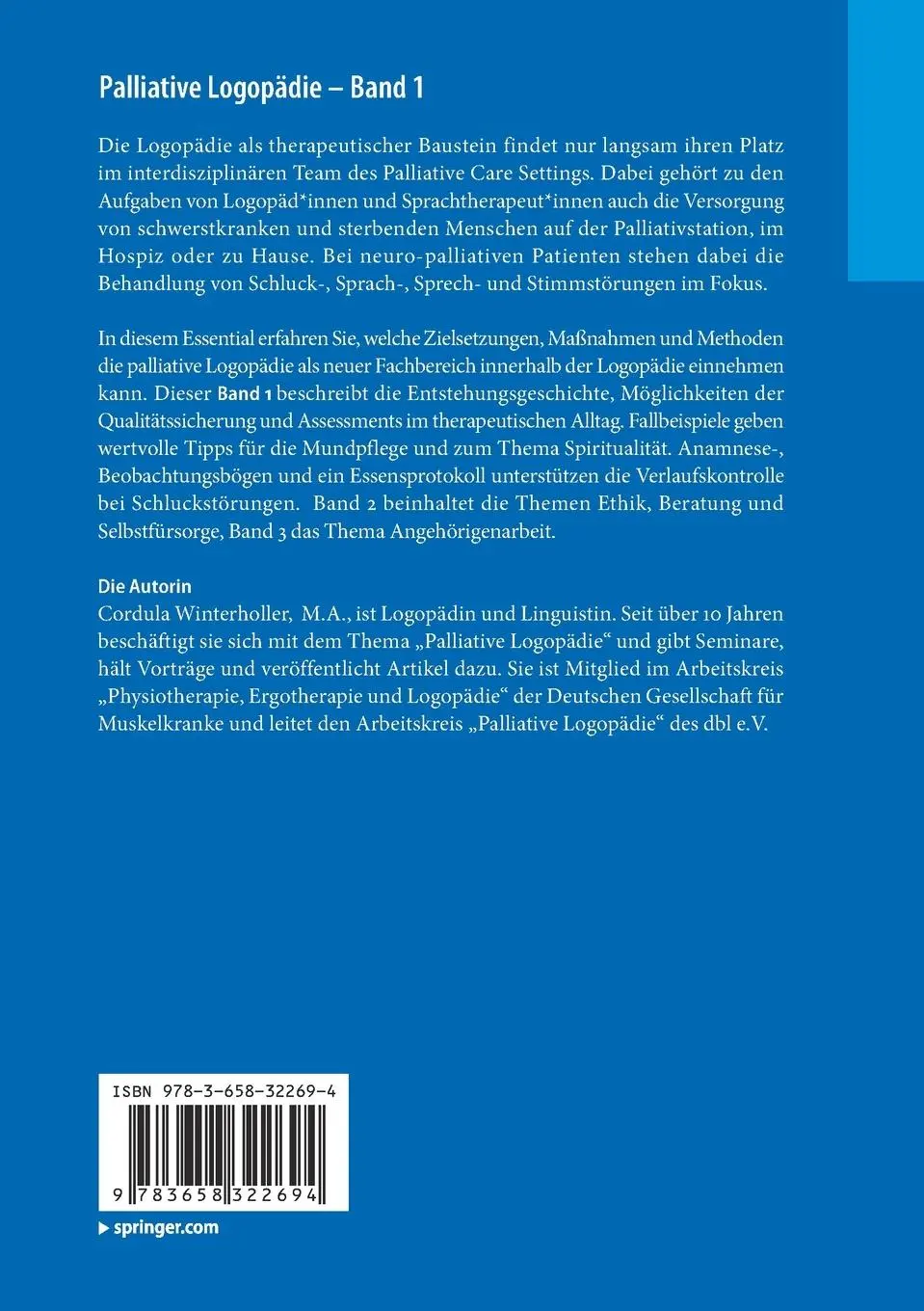 Rückseite: 9783658322694 | Palliative Logopädie - Band 1 | Einführung, Grundlagen, Fallbeispiele