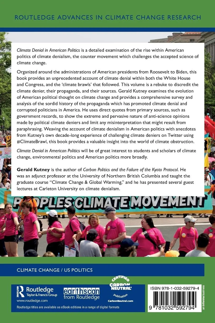 Rückseite: 9781032592794 | Climate Denial in American Politics | #ClimateBrawl | Gerald Kutney