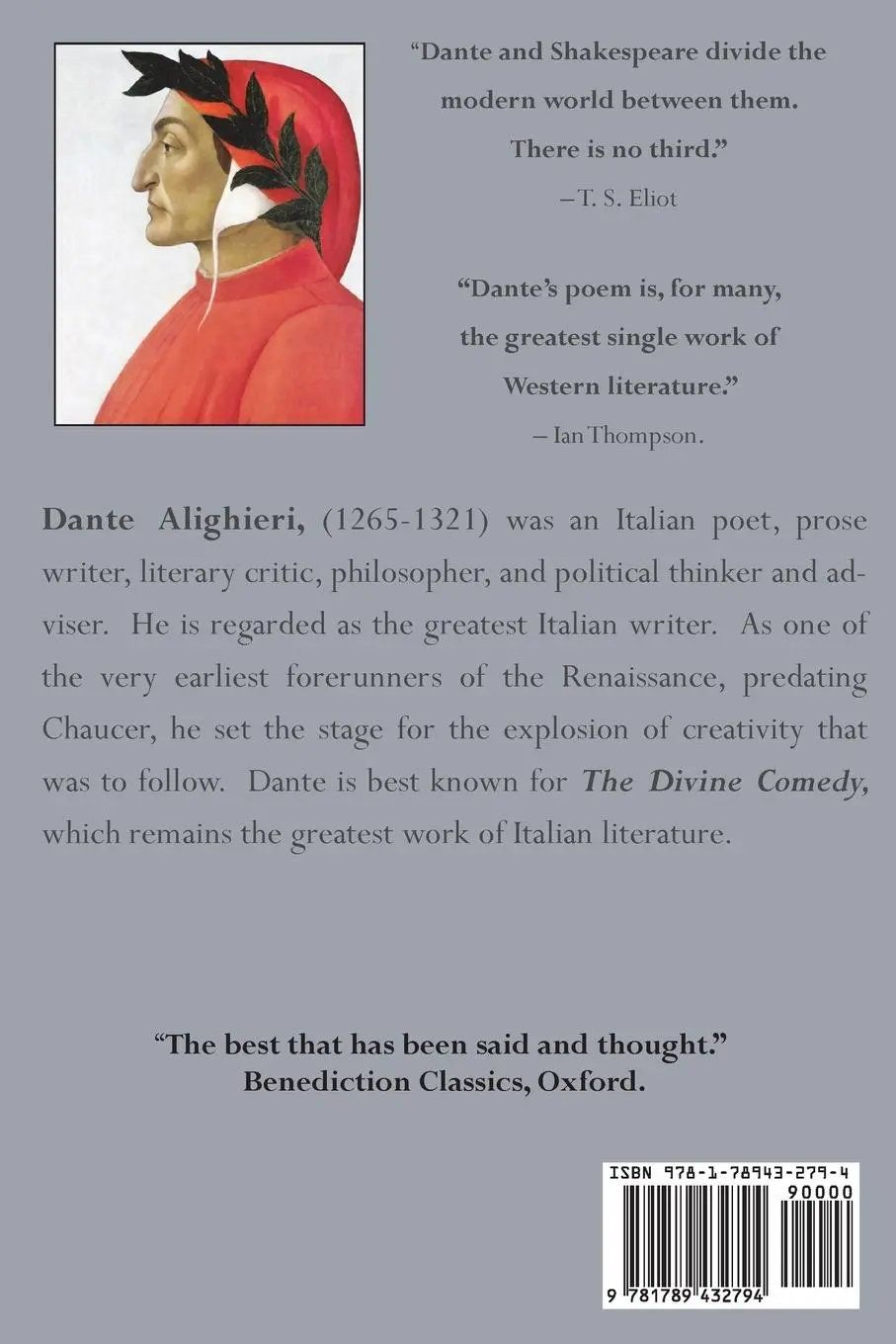 Rückseite: 9781789432794 | Inferno | Italian-English Parallel Text | Dante | Taschenbuch | 2021