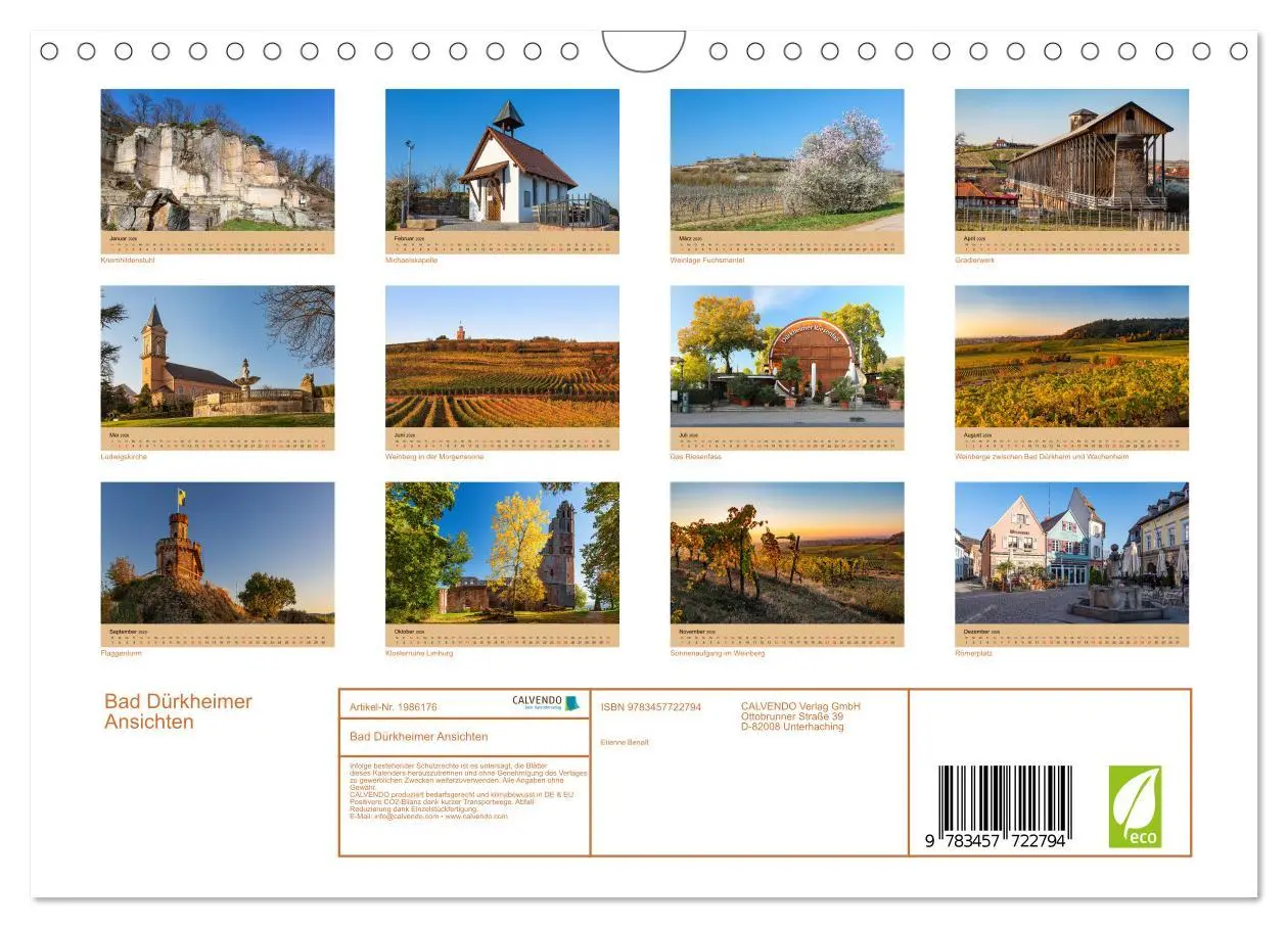 Bild: 9783457722794 | Bad Dürkheimer Ansichten (Wandkalender 2026 DIN A4 quer), CALVENDO...
