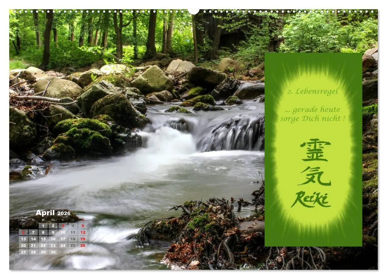 Bild: 9783516052794 | REIKI - Chakrameditation (Wandkalender 2026 DIN A2 quer), CALVENDO...
