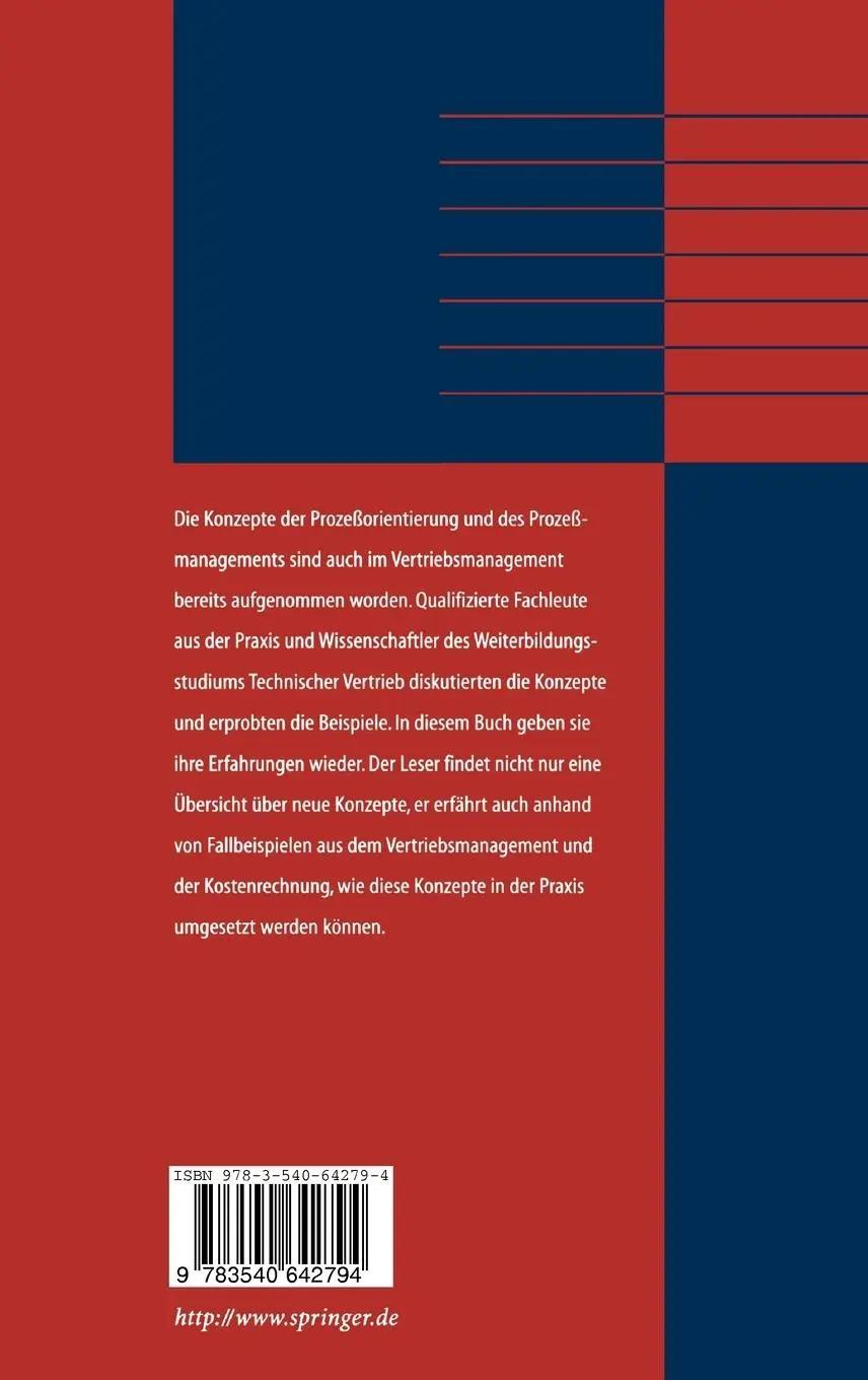 Rückseite: 9783540642794 | Prozeßmanagement im Technischen Vertrieb | Michael Ehret (u. a.) | ix