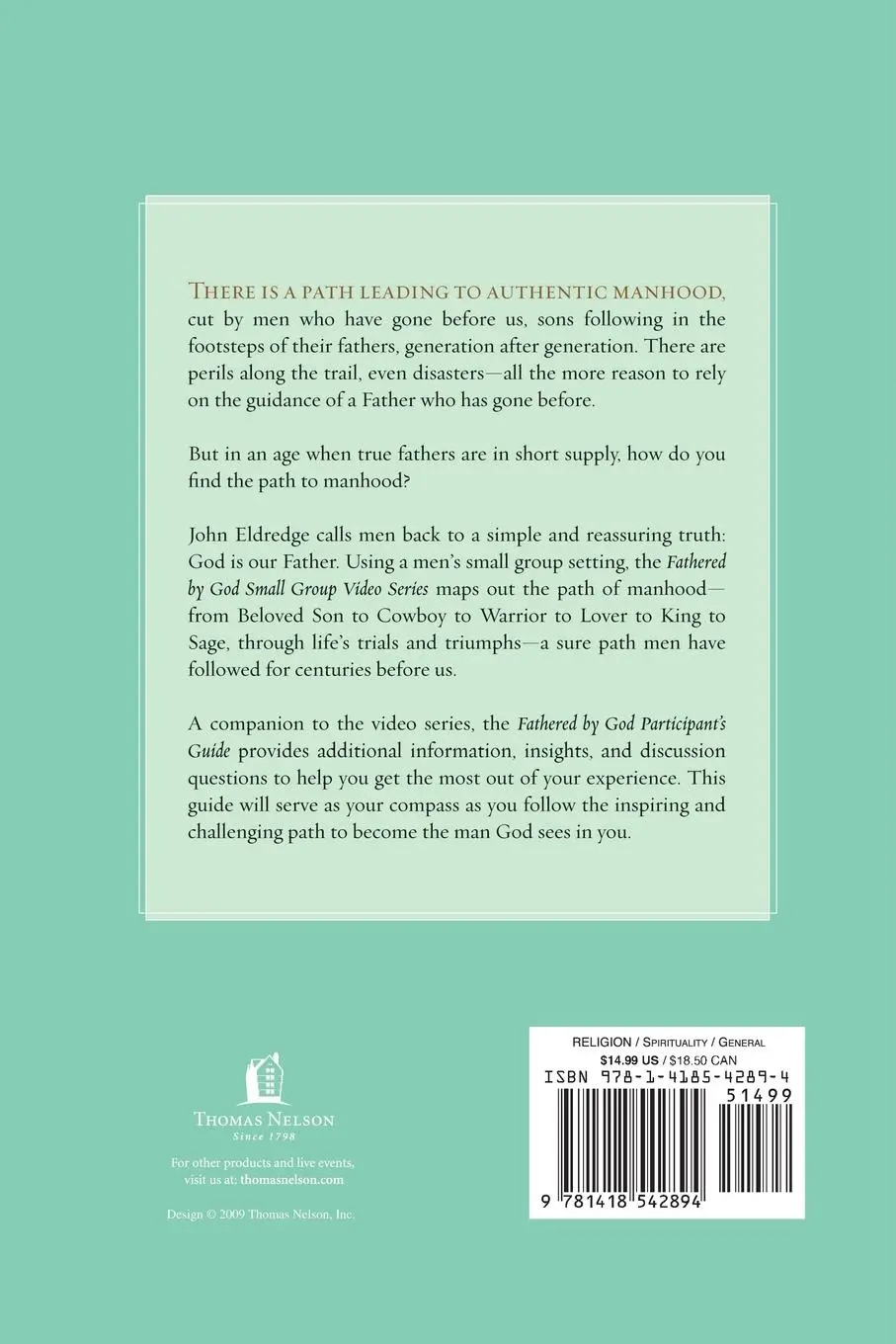 Rückseite: 9781418542894 | Fathered by God | John Eldredge | Taschenbuch | Englisch | 2009