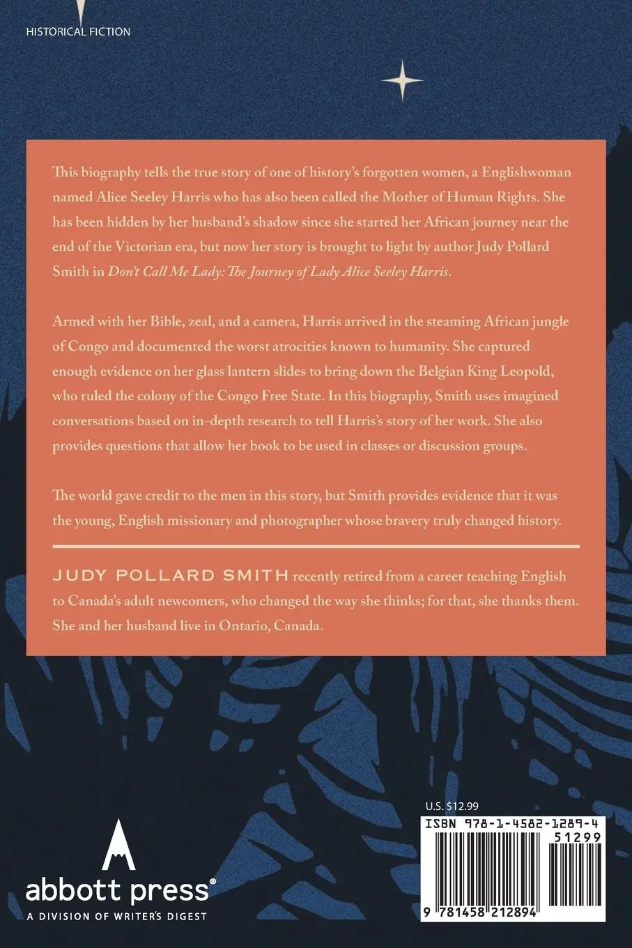 Rückseite: 9781458212894 | Don't Call Me Lady | The Journey of Lady Alice Seeley Harris | Smith
