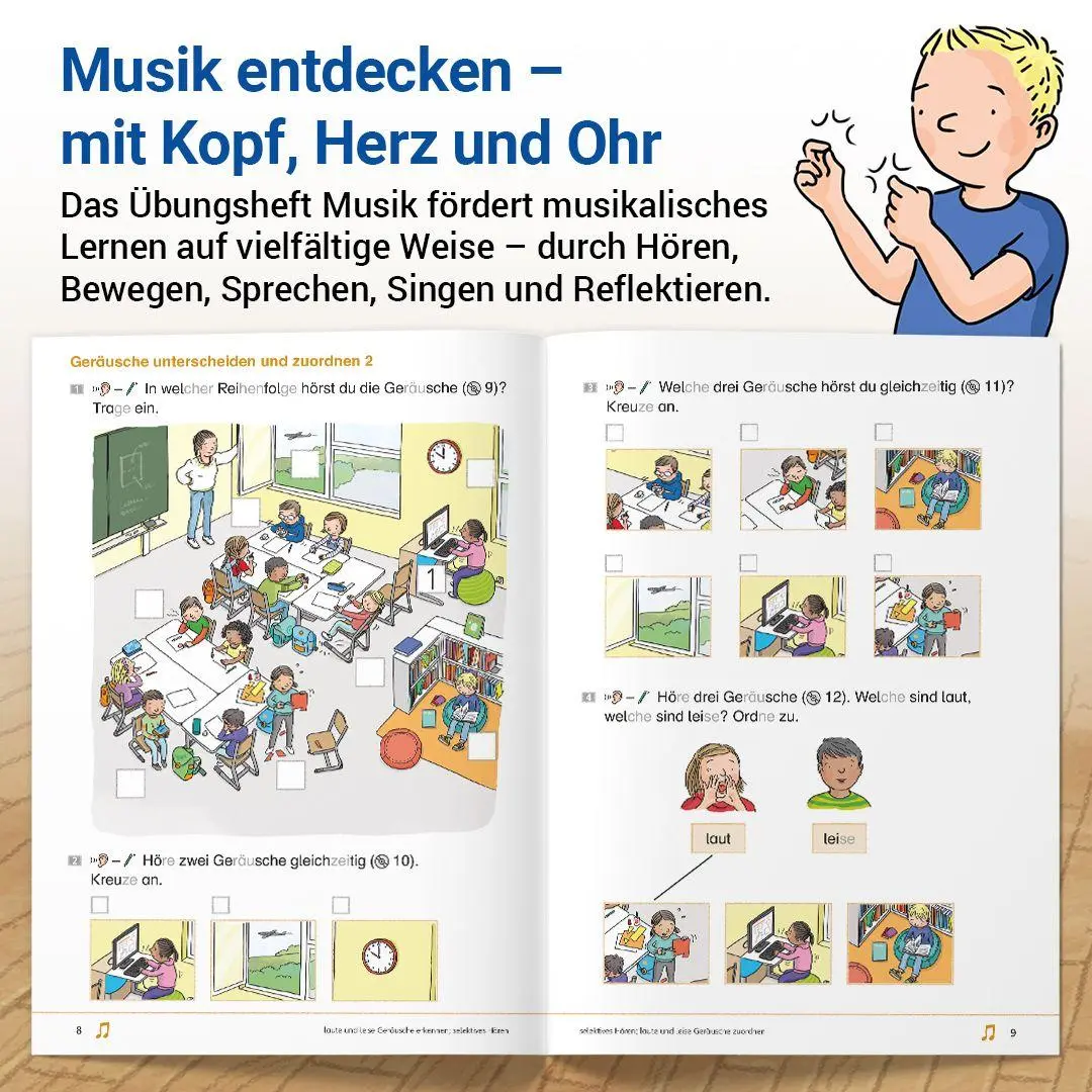 Bild: 9783619172894 | Das Übungsheft Musik 1/2 | Klänge, Instrumente, Werke | Wolfgang Junge