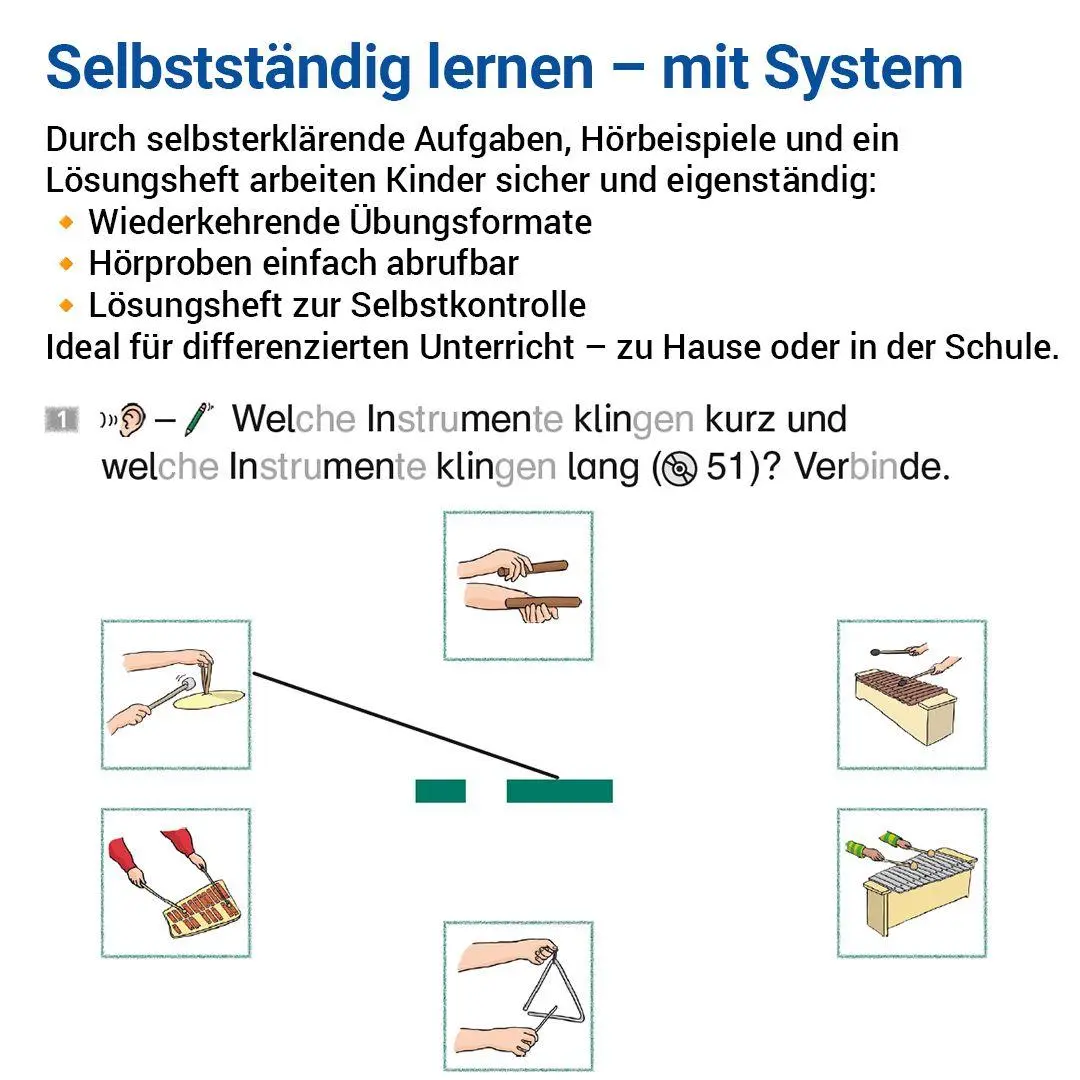 Bild: 9783619172894 | Das Übungsheft Musik 1/2 | Klänge, Instrumente, Werke | Wolfgang Junge