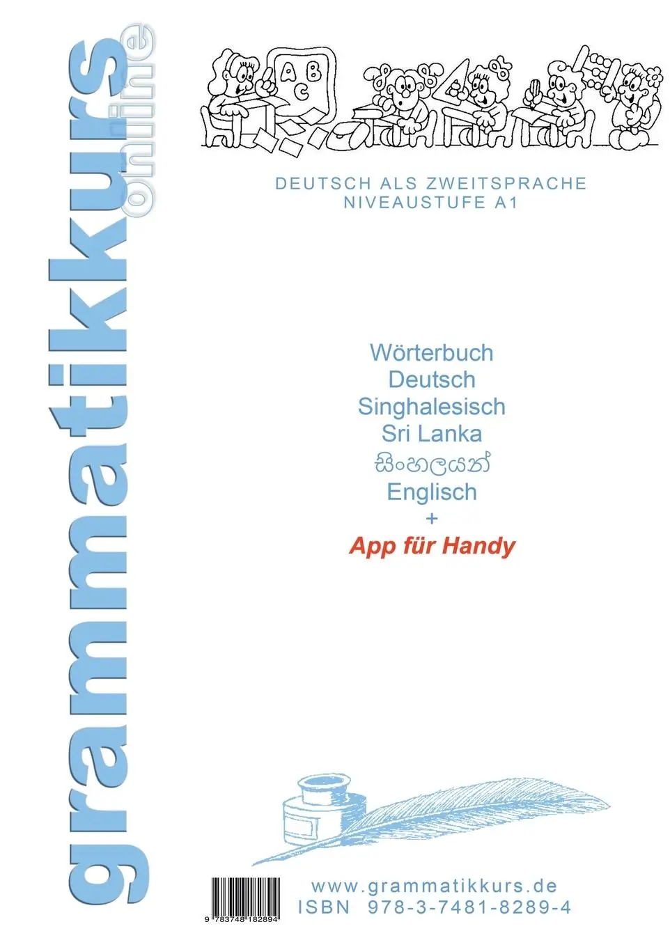 Rückseite: 9783748182894 | Wörterbuch Deutsch - Singhalesisch - Englisch A1 | Marlene Schachner