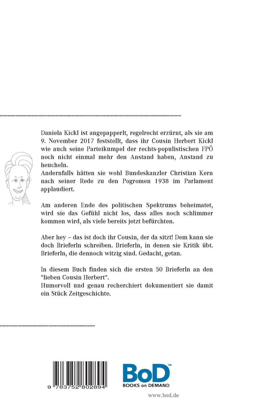 Rückseite: 9783752802894 | Lieber Cousin Herbert ... | Daniela Kickl | Taschenbuch | 176 S.