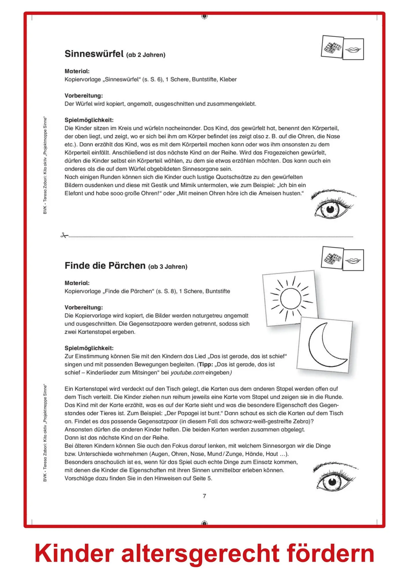 Bild: 9783965202894 | Kita aktiv Projektmappe Sinne | Teresa Zabori | Broschüre | Kita aktiv