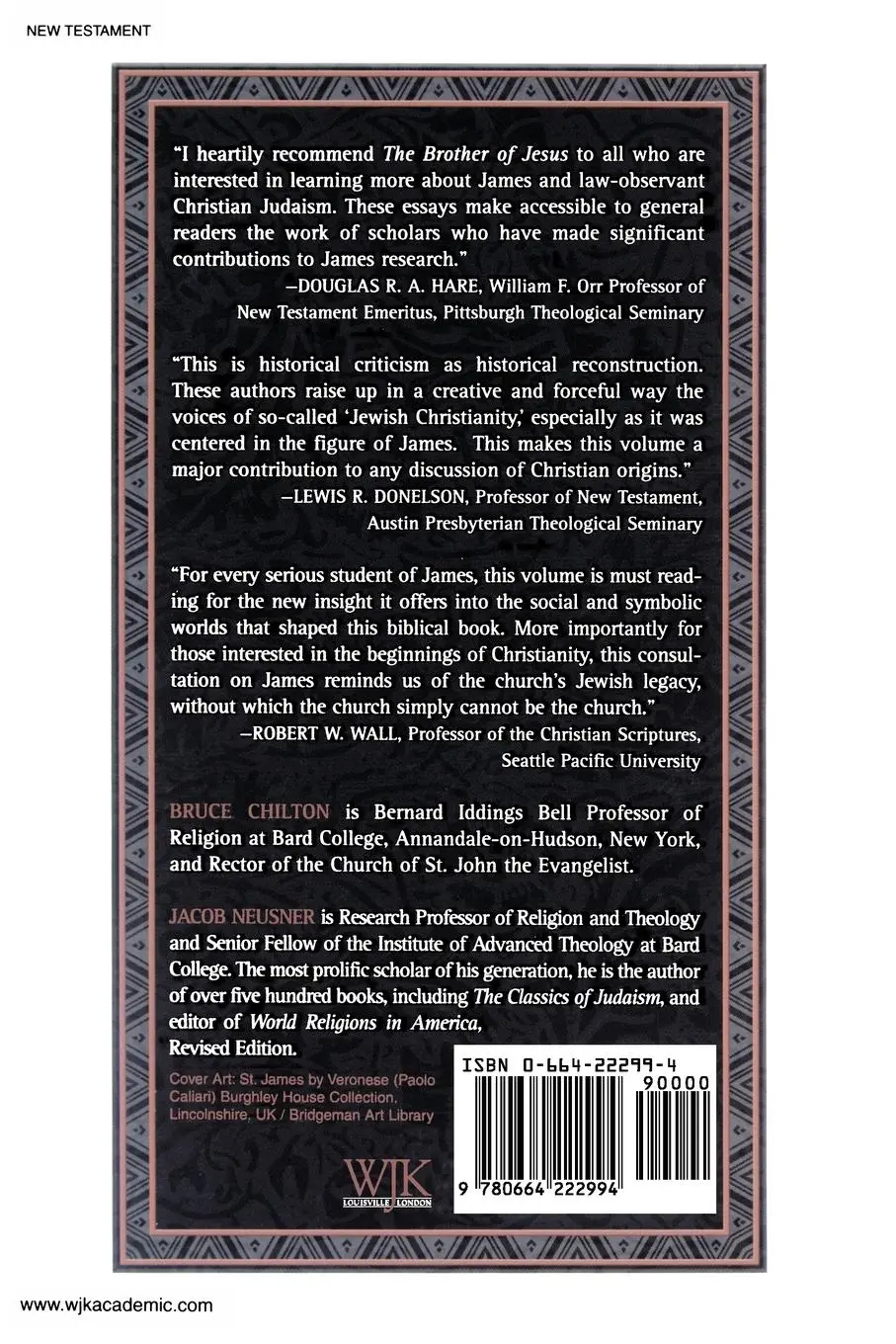 Rückseite: 9780664222994 | The Brother of Jesus | James the Just and His Mission | Taschenbuch