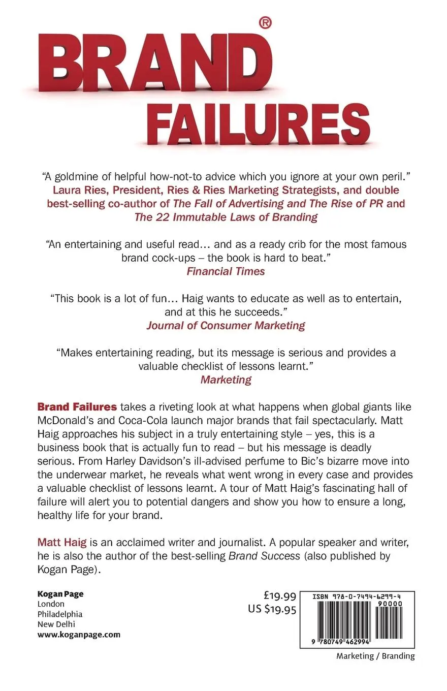 Rückseite: 9780749462994 | Brand Failures | Matt Haig | Taschenbuch | Englisch | 2011