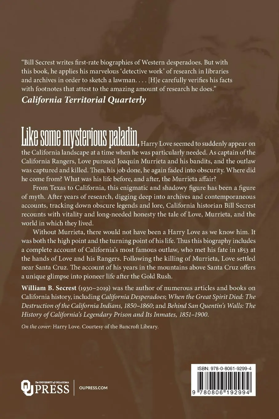 Rückseite: 9780806192994 | The Man from the Rio Grande | William B. Secrest | Taschenbuch | 2023