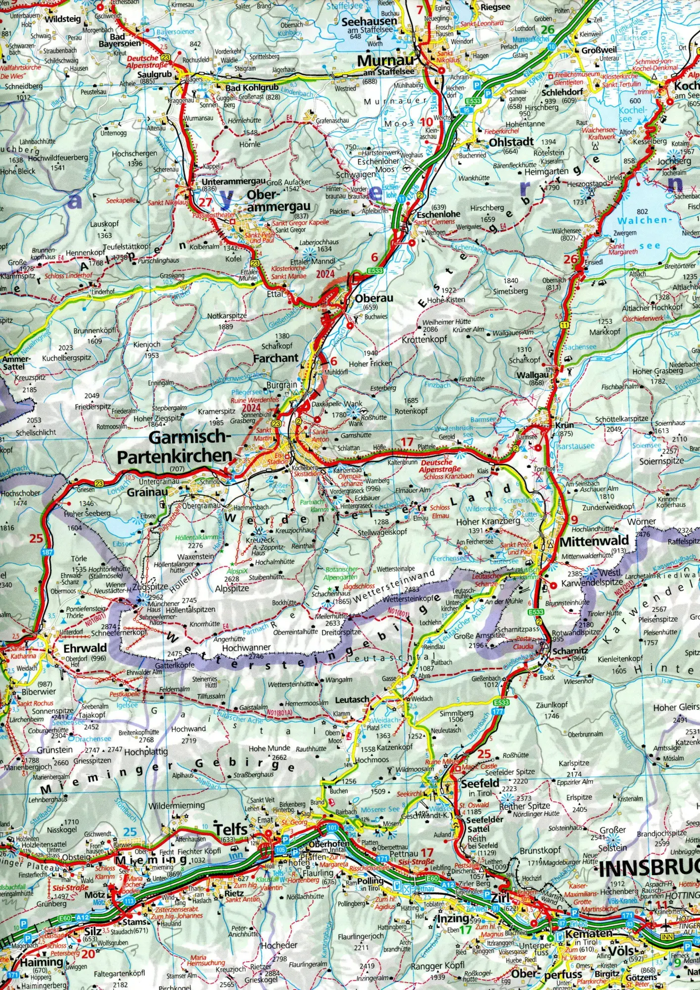 Bild: 9783259012994 | Kümmerly+Frey Regional-Strassenkarte Vorarlberg, Tirol 1:175.000 | AG