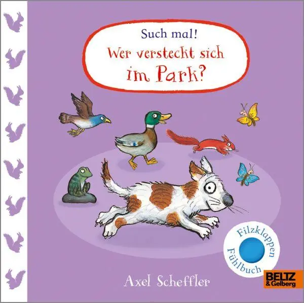 Cover: 9783407752994 | Such mal! Wer versteckt sich im Park? | Fühlbuch mit Filzklappen