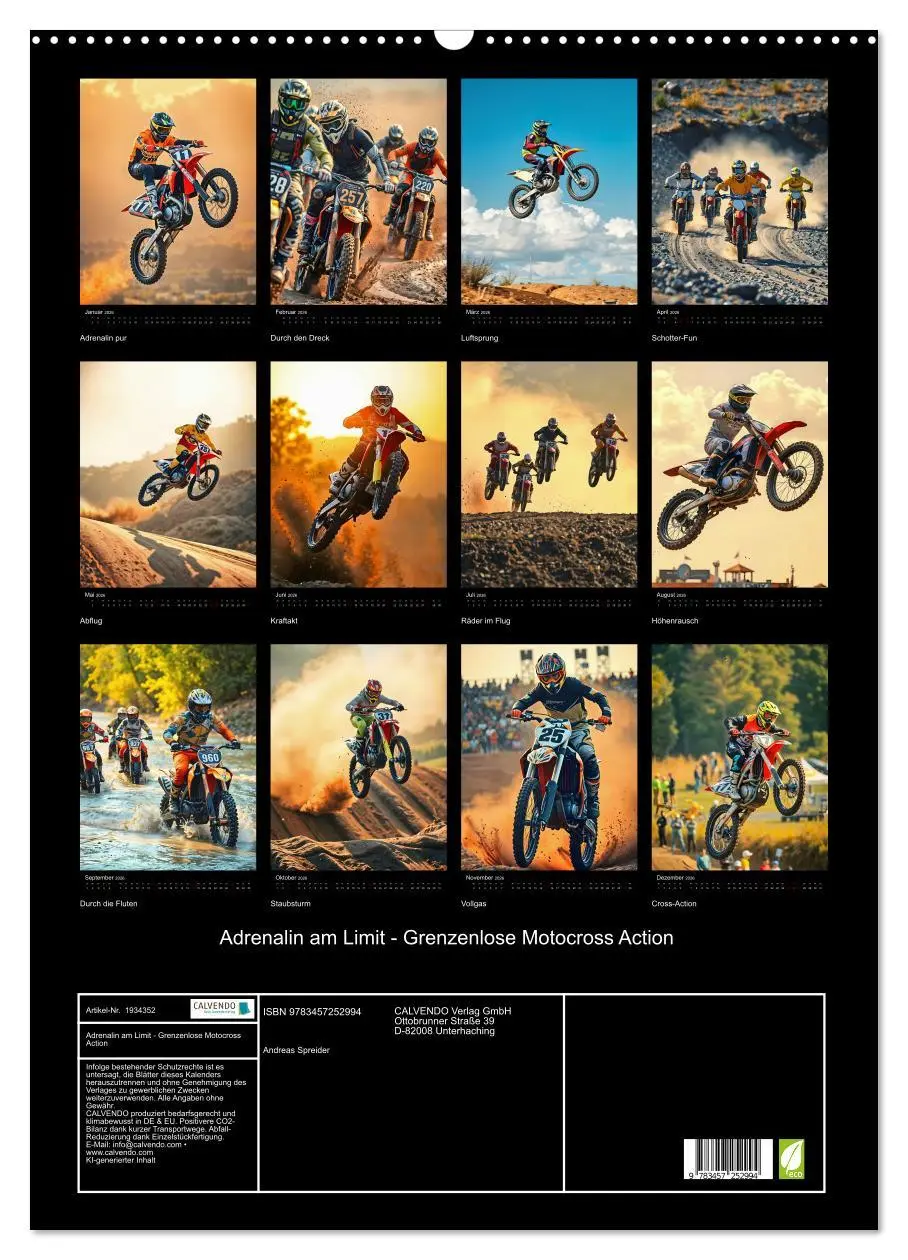 Bild: 9783457252994 | Adrenalin am Limit - Grenzenlose Motocross Action (Wandkalender...