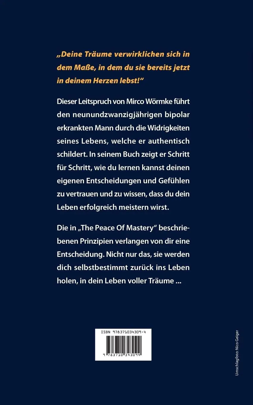 Rückseite: 9783710343094 | The Peace of Mastery | Mirco Wörmke | Taschenbuch | 114 S. | Deutsch