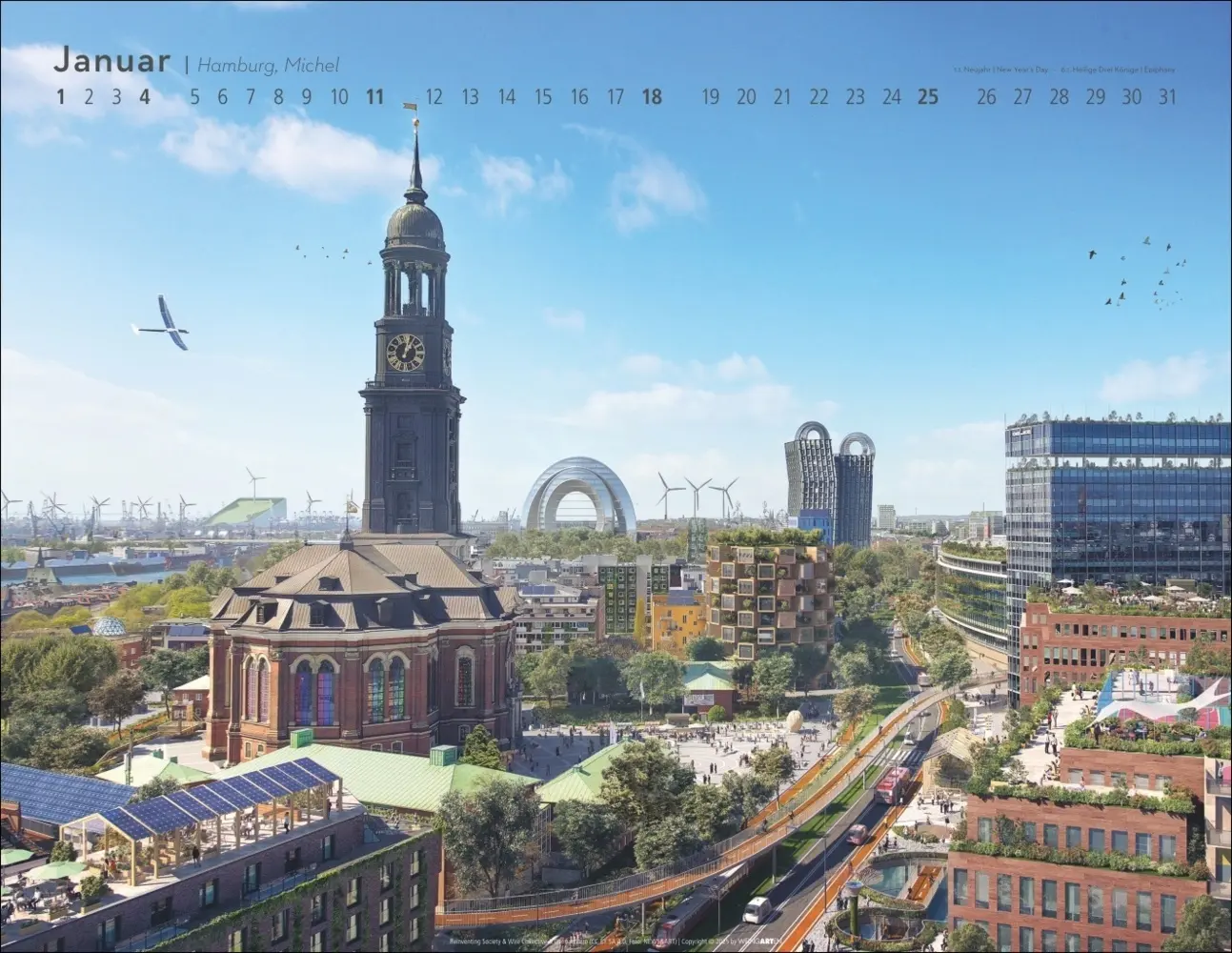 Bild: 9783839903094 | Green Cities Kalender 2026 - Eine Reise in die Welt von morgen | 14 S.