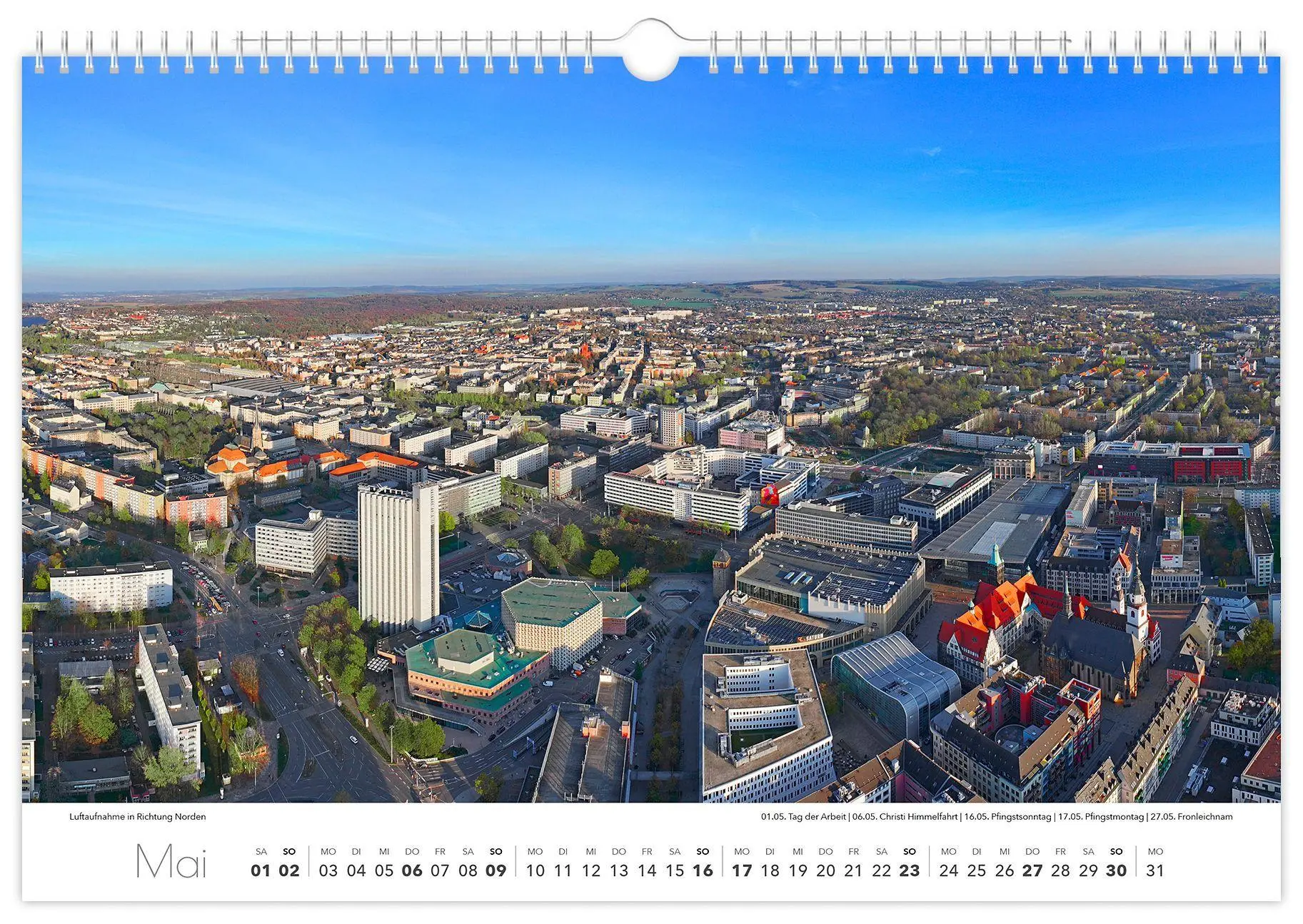 Bild: 9783912303094 | Kalender Chemnitz 2027 | 45 x 30 cm weißes Kalendarium | Schubert