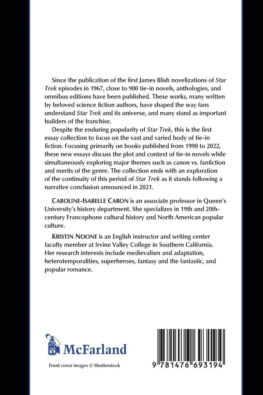 Rückseite: 9781476693194 | Strange Novel Worlds | Essays on Star Trek Tie-In Fiction | Buch