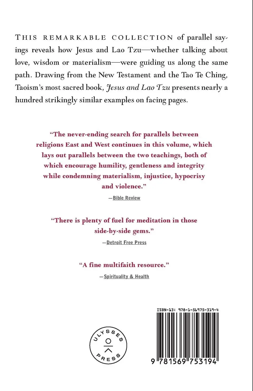 Rückseite: 9781569753194 | Jesus and Lao Tzu | The Parallel Sayings | Martin Aronson | Buch