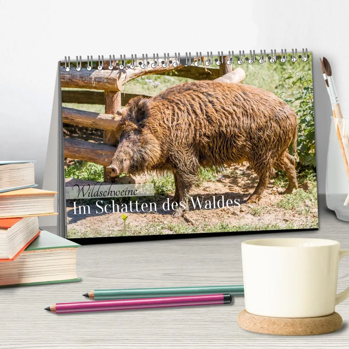 Bild: 9783516603194 | Wildschweine - Im Schatten des Waldes (Tischkalender 2026 DIN A5...