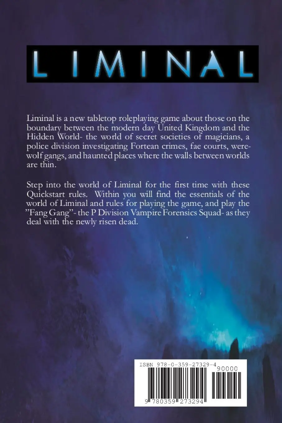 Rückseite: 9780359273294 | Liminal Quickstart | Paul Mitchener | Taschenbuch | Englisch | 2018