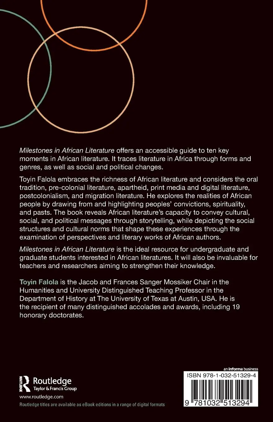 Rückseite: 9781032513294 | Milestones in African Literature | Toyin Falola | Taschenbuch | 2024
