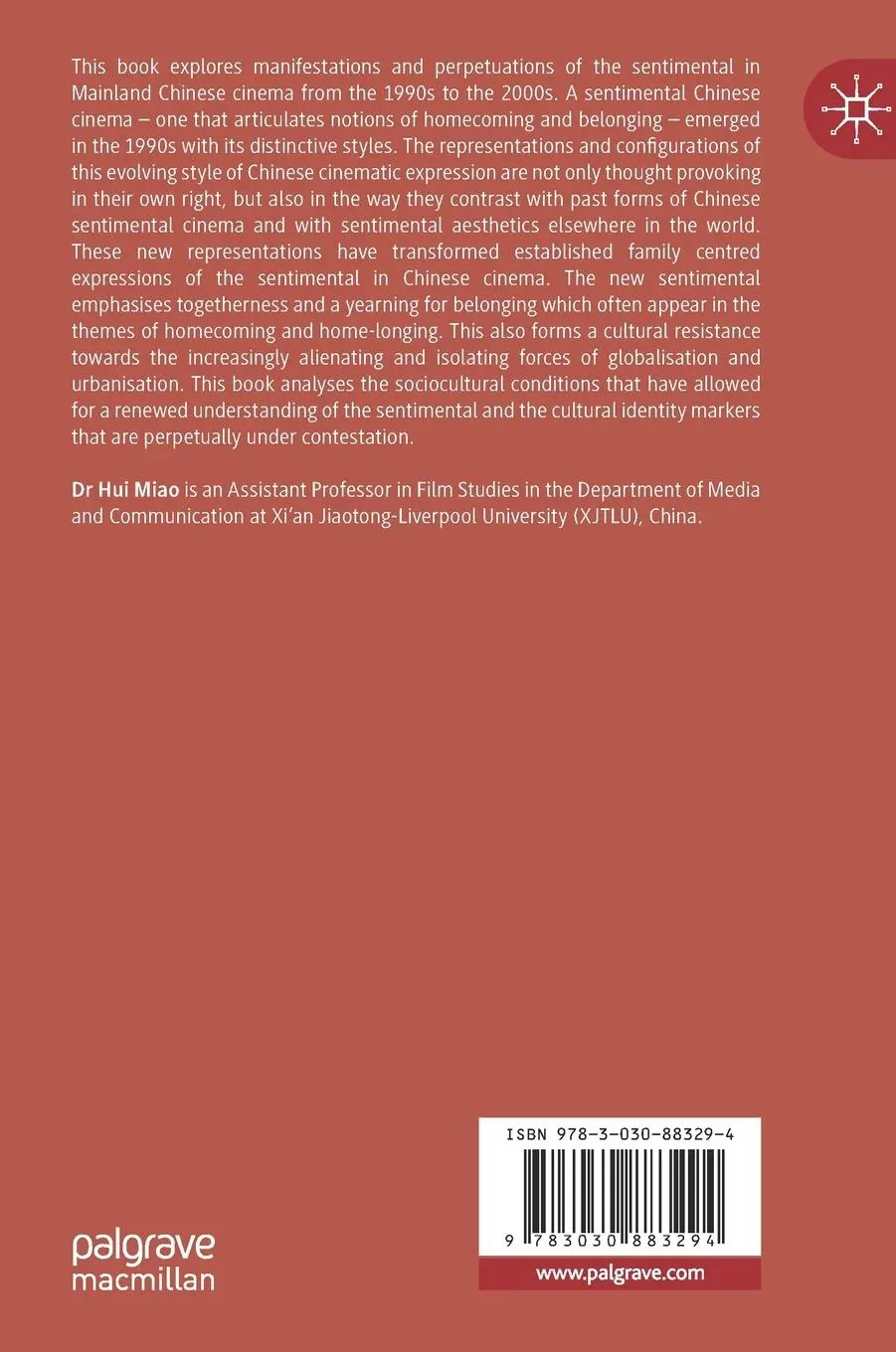 Rückseite: 9783030883294 | The Sentimental in Chinese Cinema | Hui Miao | Buch | xvi | Englisch