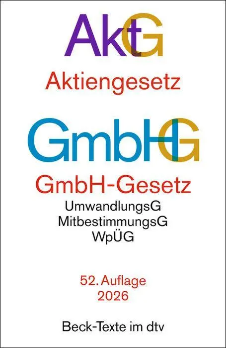 Cover: 9783423533294 | Aktiengesetz, GmbH-Gesetz. AktG GmbHG | Taschenbuch | 569 S. | Deutsch