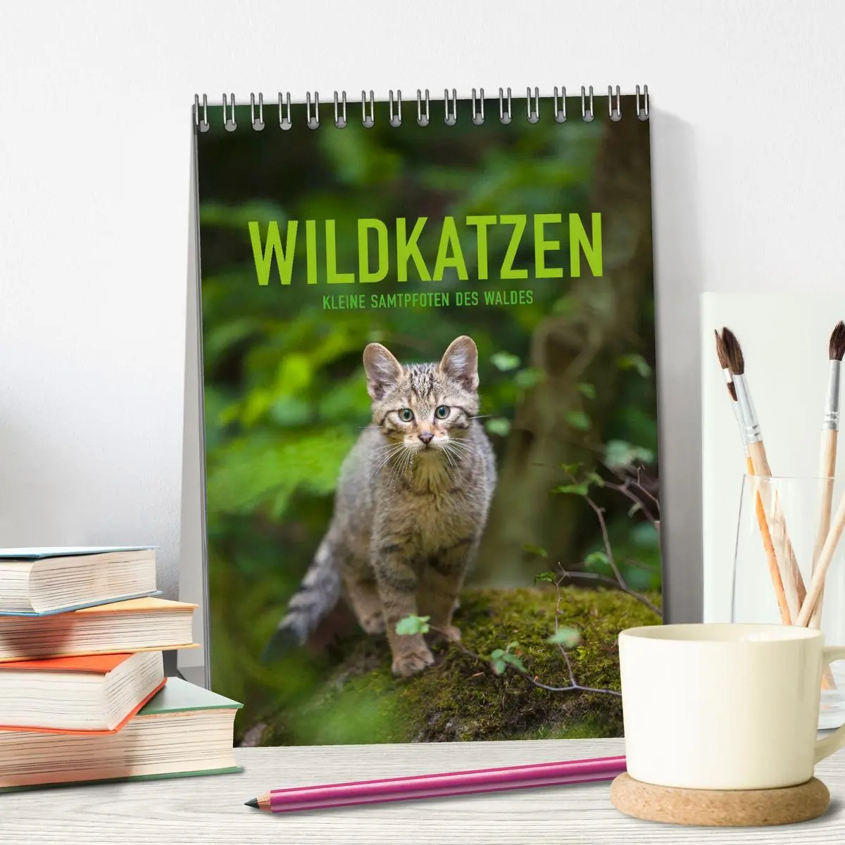 Bild: 9783516383294 | Wildkatzen - Kleine Samtpfoten des Waldes (Tischkalender 2026 DIN...