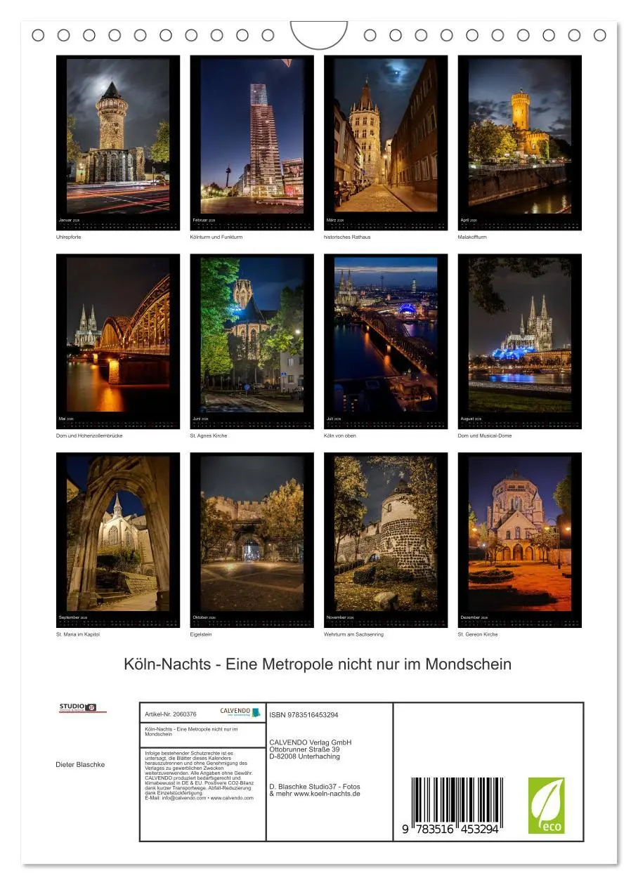 Bild: 9783516453294 | Köln-Nachts - Eine Metropole nicht nur im Mondschein (Wandkalender...