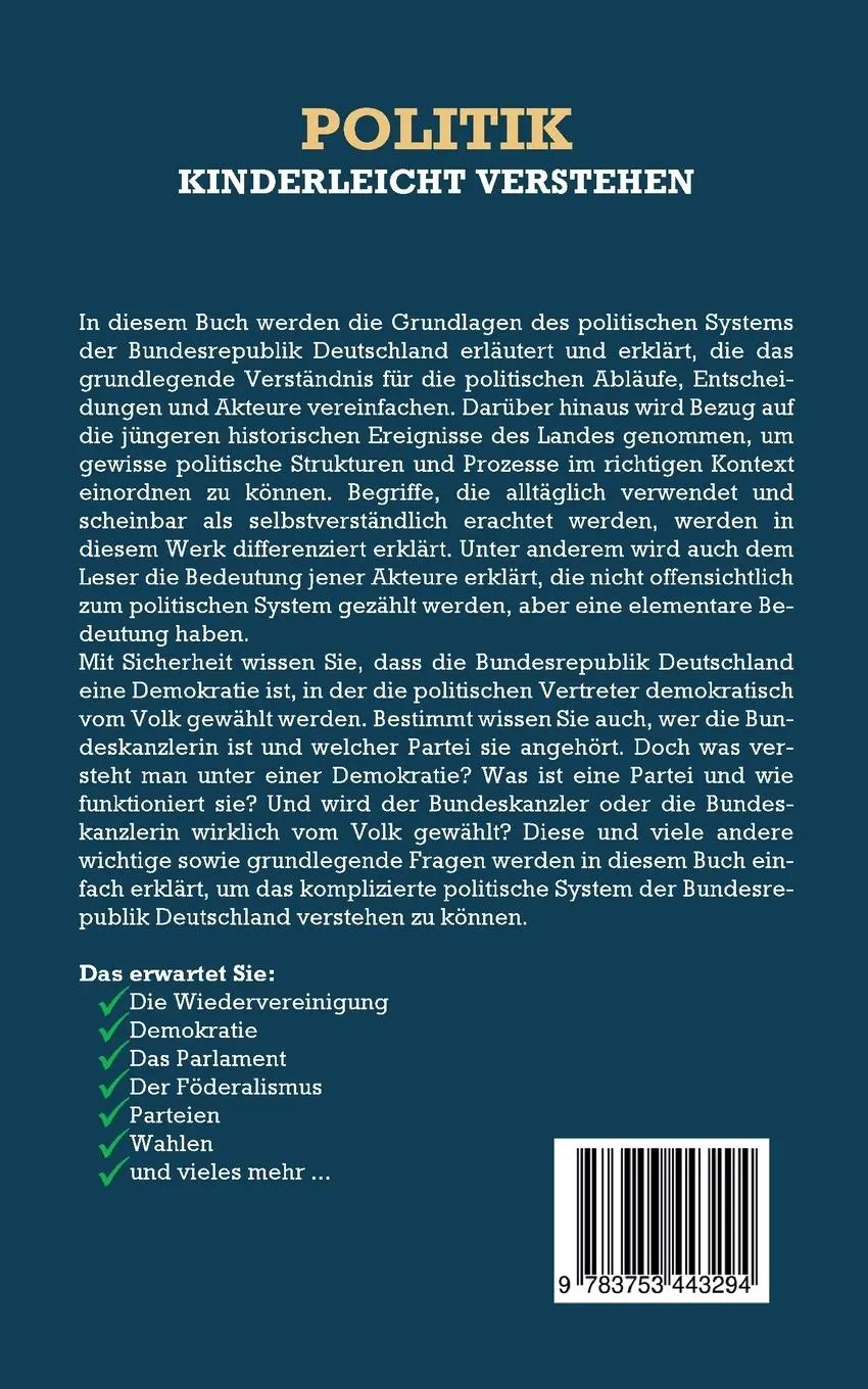 Rückseite: 9783753443294 | Politik kinderleicht verstehen: Wie Sie die deutsche Demokratie auf...