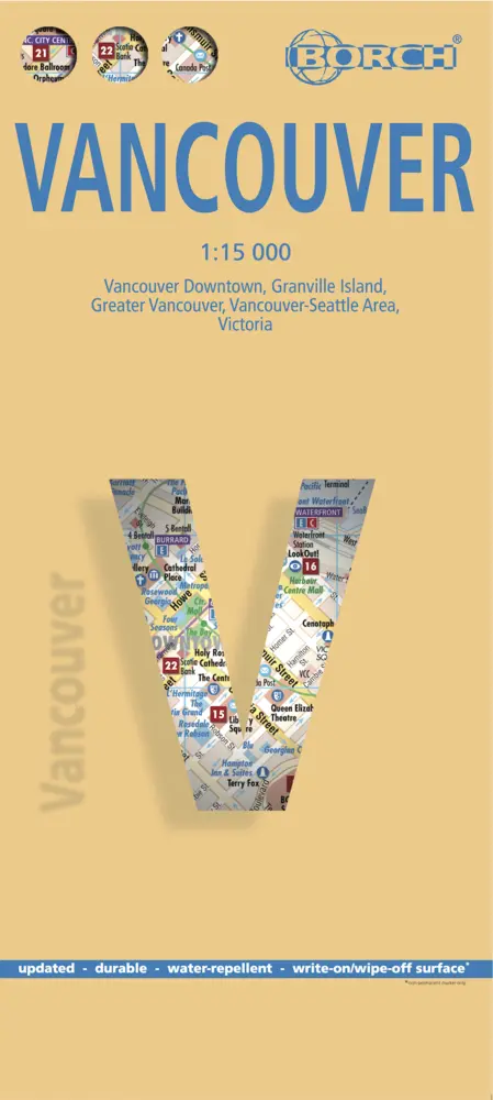 Cover: 9783866093294 | Borch Map Vancouver | (Land-)Karte | Mehrfarbendruck. Gefalzt | 2 S.