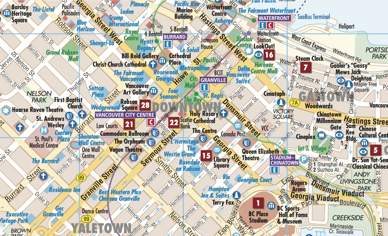 Bild: 9783866093294 | Borch Map Vancouver | (Land-)Karte | Mehrfarbendruck. Gefalzt | 2 S.