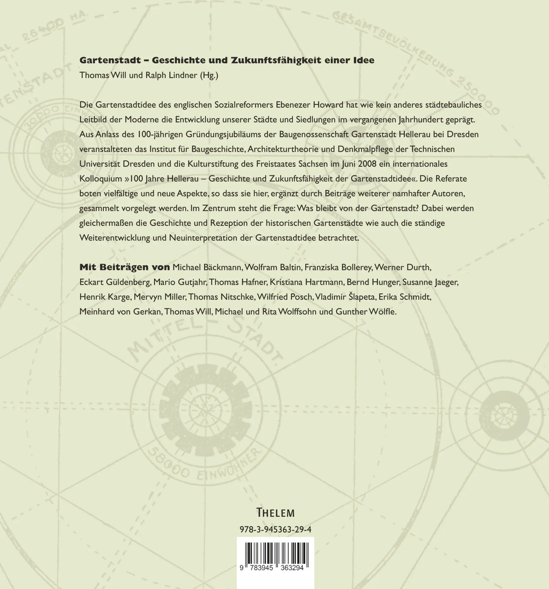 Rückseite: 9783945363294 | Gartenstadt | Geschichte und Zukunftsfähigkeit einer Idee | Buch