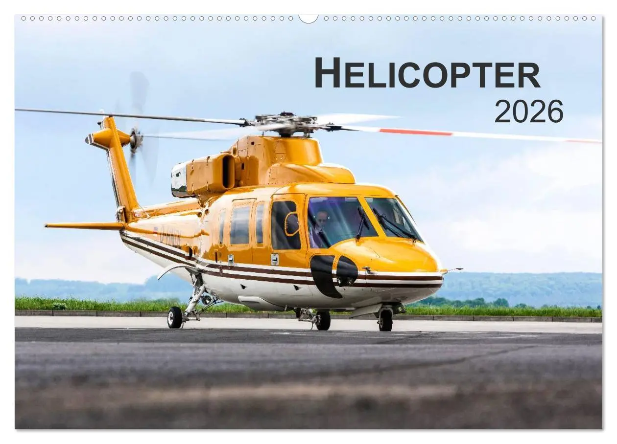 Cover: 9783516203394 | Helicopter 2026 (Wandkalender 2026 DIN A2 quer), CALVENDO...
