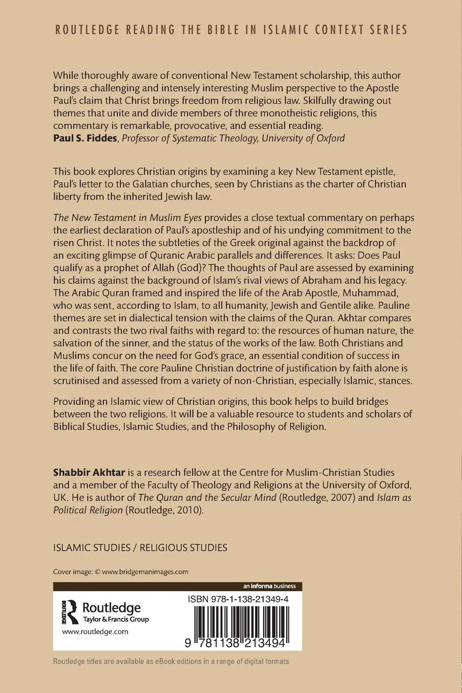 Rückseite: 9781138213494 | The New Testament in Muslim Eyes | Paul's Letter to the Galatians