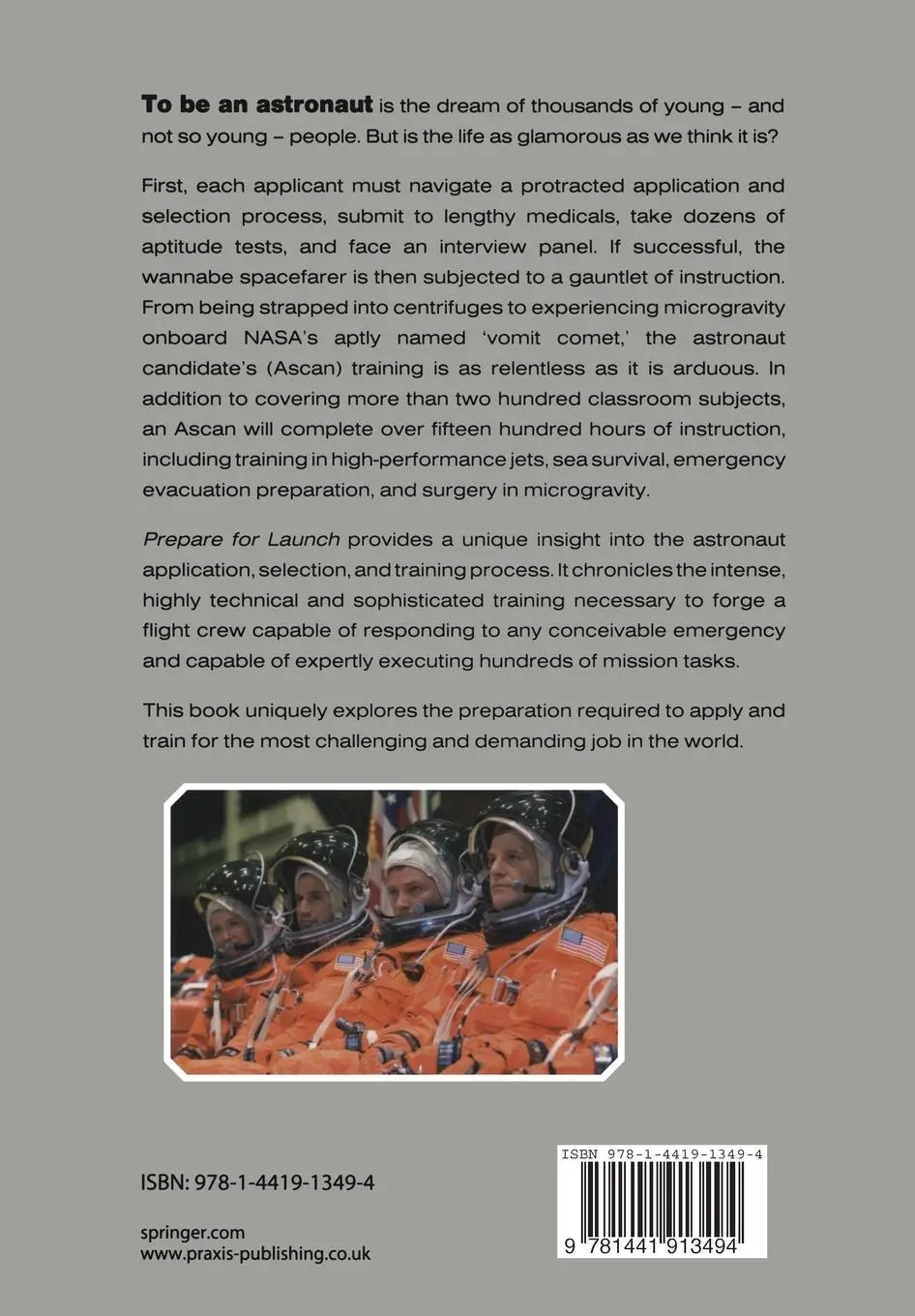 Rückseite: 9781441913494 | Prepare for Launch | The Astronaut Training Process | Erik Seedhouse